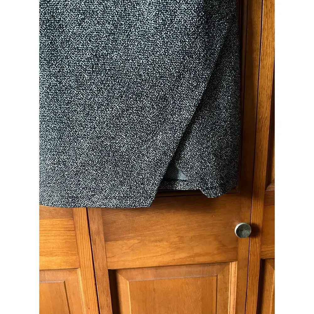 NWT LOFT Women Round Neck Speckled Tweed Sheath Dress Short Sleeve Gray Size 10 - Picture 4 of 10